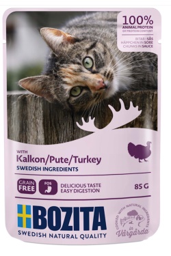 Bozita Pouch Hindi Etli Tahılsız Konserve Kedi Maması 85 gr