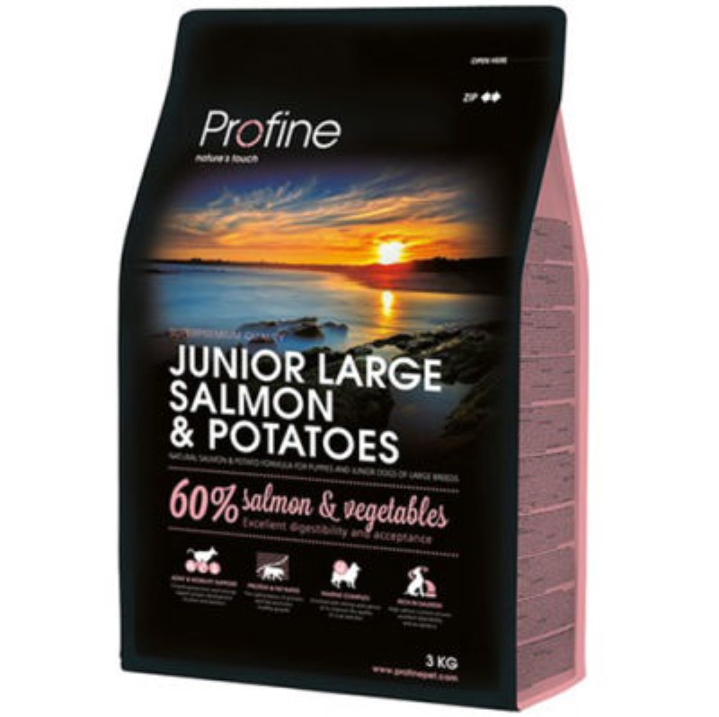 Profine Junior Large Somon ve Patates Hipo-Alerjenik Yavru Köpek Maması 3 Kg